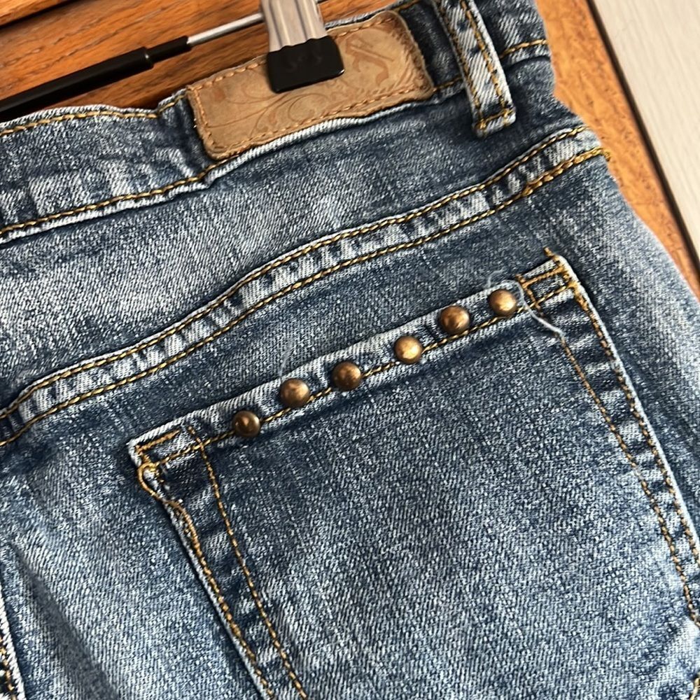 Studded Distressed Midrise Slim Skinny Rocker Firefly Jeans - Picture 4 of 16
